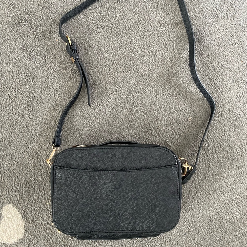 NWOT Faux Leather Crossbody Bag - Black